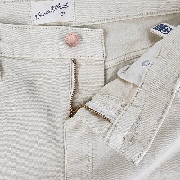 Universal Thread High Rise 90s Slim Jeans 14 Womens Comfort Stretch‎ Beige Cream - Picture 10 of 13